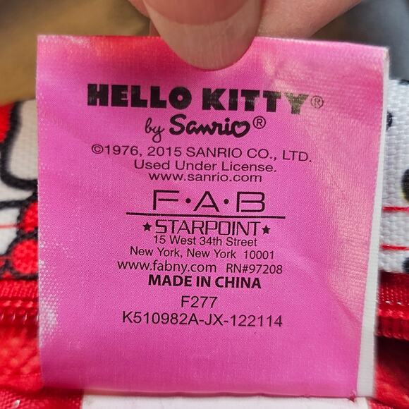 2012 Sanrio Hello Kitty Red All Over Print 16" Backpack Book Bag Vintage Gift - Picture 8 of 8